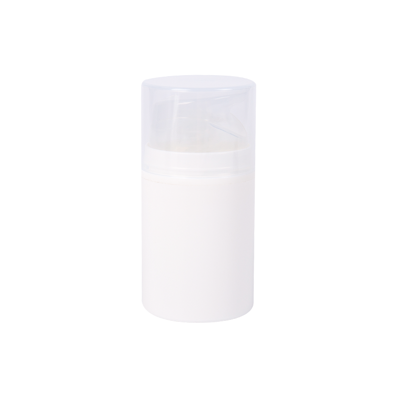 Purong puting plastik na vacuum pump lotion bote 