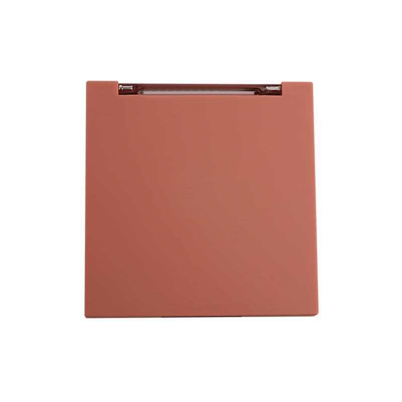 Elegant coral square cosmetic compact