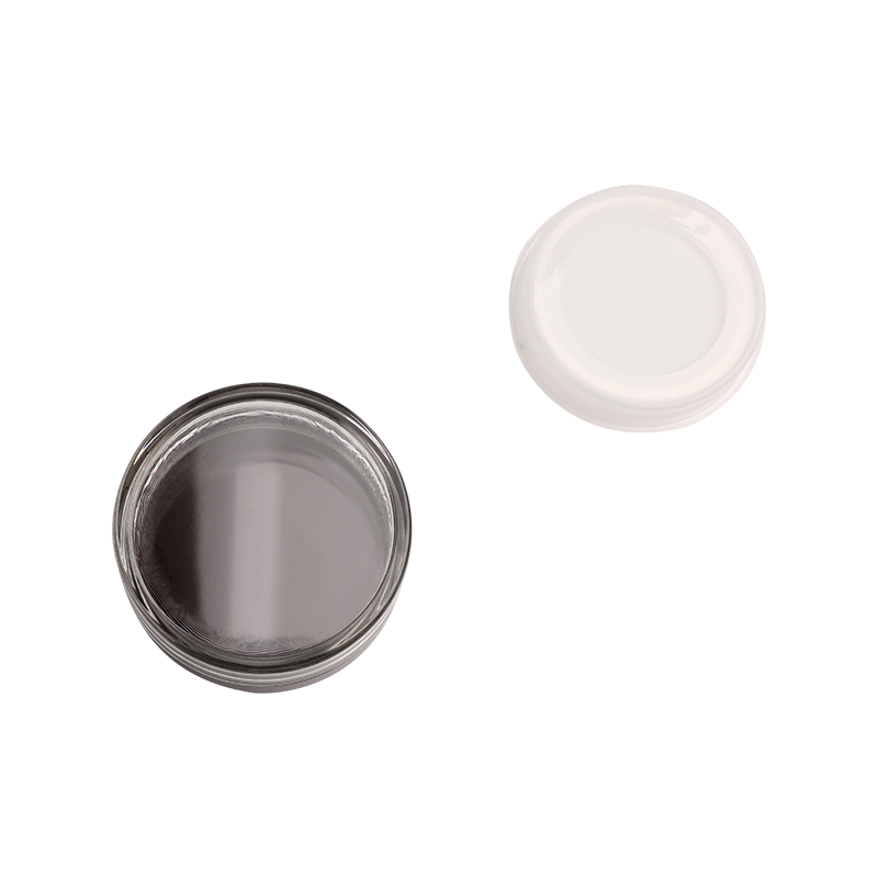 I -clear ang alagang hayop na cosmetic jar na may puting abs cap