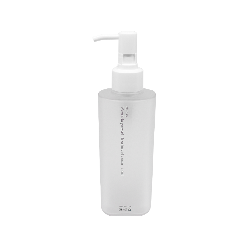 Petg 130ml bilugan na mga sulok na nag -foaming cleanser bote